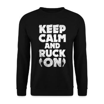 Cadeau Rugby Joueur de rugby Entraîneur de rugby - Sweat-shirt Unisexe - noir - Devant - Alina (178cm) & Michal (187cm)