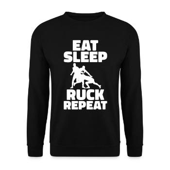 Cadeau Rugby Joueur de rugby Entraîneur de rugby - Sweat-shirt Unisexe - noir - Devant - Alina (178cm) & Michal (187cm)