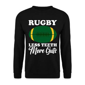 Rugby Gift Rugby Player Rugby Coach - Unisex Sweatshirt - black - Front - Alina (178cm) & Michal (187cm)