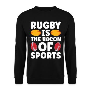 Cadeau Rugby Joueur de rugby Entraîneur de rugby - Sweat-shirt Unisexe - noir - Devant - Alina (178cm) & Michal (187cm)
