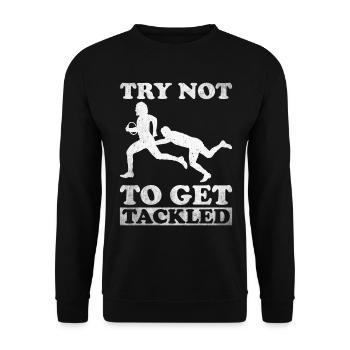 Cadeau Rugby Joueur de rugby Entraîneur de rugby - Sweat-shirt Unisexe - noir - Devant - Alina (178cm) & Michal (187cm)
