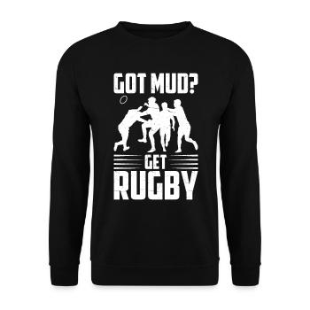 Rugby Gift Rugby Player Rugby Coach - Unisex Sweatshirt - black - Front - Alina (178cm) & Michal (187cm)