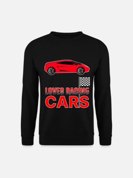 Rennwagen Sportwagen Kinder Männer Rot Geschenk - Unisex Pullover - Schwarz