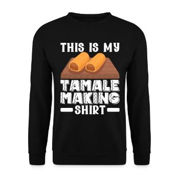 Tamale Mexikanisches Essen Tamale Liebhaber - Unisex Pullover - Schwarz - Vorne - Alina (178cm) & Michal (187cm)