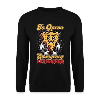 Nachos In Queso Emergency Mexican Food Taco Lover - Unisex Pullover - Schwarz - Vorne - Alina (178cm) & Michal (187cm)