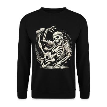 Skeleton Breakdance Master - Sweat-shirt Unisexe - noir - Devant - Alina (178cm) & Michal (187cm)