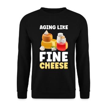 Käser Molkerei Käsemacher Milchtechnologe Käse - Unisex Pullover - Schwarz - Vorne - Alina (178cm) & Michal (187cm)