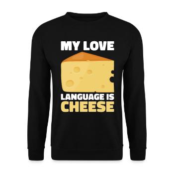 Käser Molkerei Käsemacher Milchtechnologe Käse - Unisex Pullover - Schwarz - Vorne - Alina (178cm) & Michal (187cm)