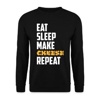 Käser Molkerei Käsemacher Milchtechnologe Käse - Unisex Pullover - Schwarz - Vorne - Alina (178cm) & Michal (187cm)