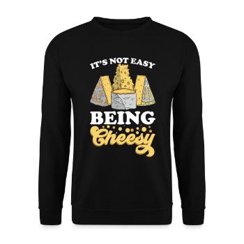 Käser Molkerei Käsemacher Milchtechnologe Käse - Unisex Pullover - Schwarz - Vorne - Alina (178cm) & Michal (187cm)