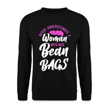 Joueur de sac de haricots de l’équipe Cornhole - Sweat-shirt Unisexe - noir - Devant - Alina (178cm) & Michal (187cm)