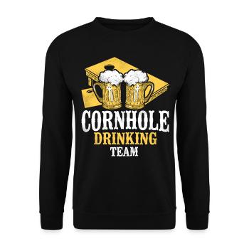 Joueur de sac de haricots de l’équipe Cornhole - Sweat-shirt Unisexe - noir - Devant - Alina (178cm) & Michal (187cm)