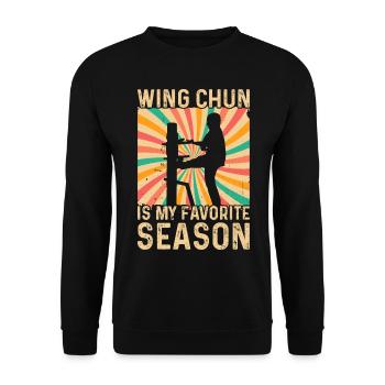 Le Wing Chun est ma saison préférée - Wing Chun Fighte - Sweat-shirt Unisexe - noir - Devant - Alina (178cm) & Michal (187cm)