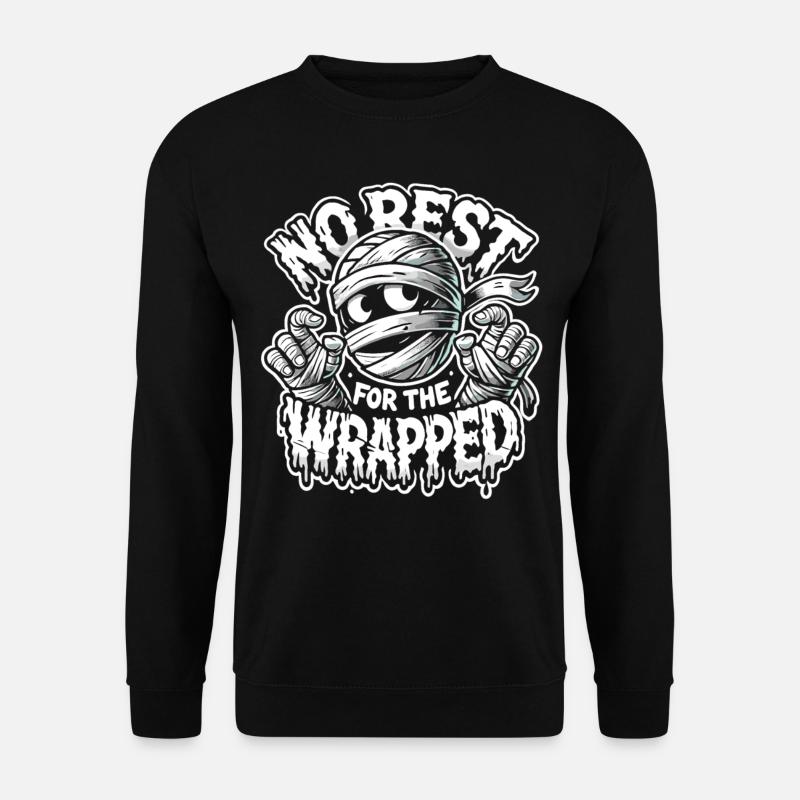 Mummy Unwrapped Halloween Shirt - Unisex Sweatshirt - black