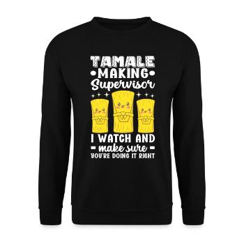 Tamale Mexikanisches Essen Tamale Liebhaber - Unisex Pullover - Schwarz - Vorne - Alina (178cm) & Michal (187cm)