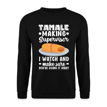Tamale Cuisine mexicaine Tamale Lover - Sweat-shirt Unisexe - noir - Devant - Alina (178cm) & Michal (187cm)