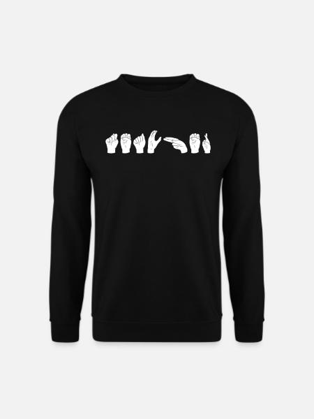 ASL Lehrer Amerikanische Zeichensprache - Unisex Pullover - Schwarz