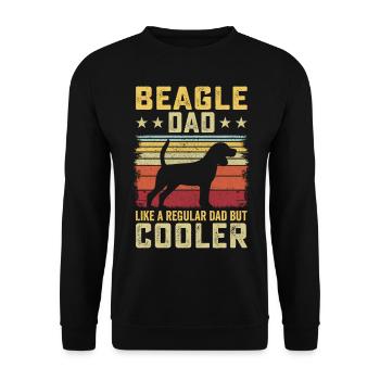 Beagle Dad Like A Regular Dad But Cooler - Unisex Sweatshirt - black - Front - Alina (178cm) & Michal (187cm)
