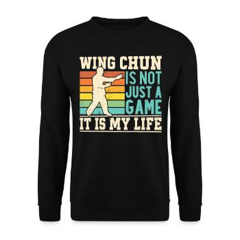 Le Wing Chun n’est pas seulement un jeu, c’est ma vie - Wing - Sweat-shirt Unisexe - noir - Devant - Alina (178cm) & Michal (187cm)