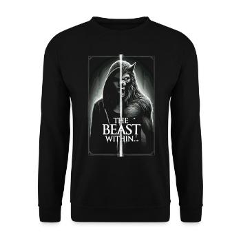 Wolf in the Shadows T-Shirt - The Beast Within - Unisex Sweatshirt - black - Front - Alina (178cm) & Michal (187cm)