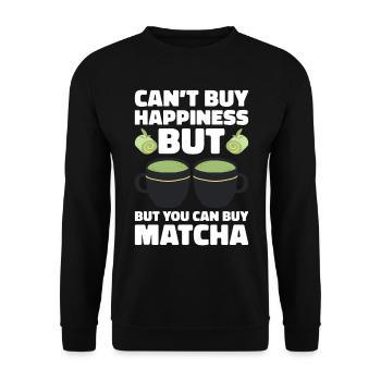 Japanese Matcha Tea Green Tea Matcha Latte - Unisex Sweatshirt - black - Front - Alina (178cm) & Michal (187cm)