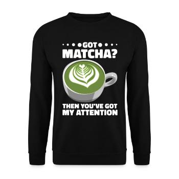 Japanese Matcha Tea Green Tea Matcha Latte - Unisex Sweatshirt - black - Front - Alina (178cm) & Michal (187cm)