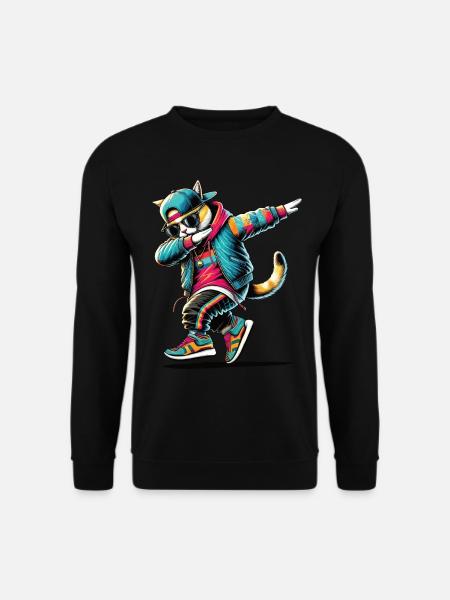 Dabbing Cat - Sweat-shirt Unisexe - noir