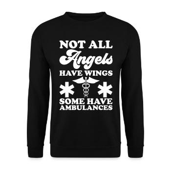 Service ambulancier paramédical Paramédic - Sweat-shirt Unisexe - noir - Devant - Alina (178cm) & Michal (187cm)