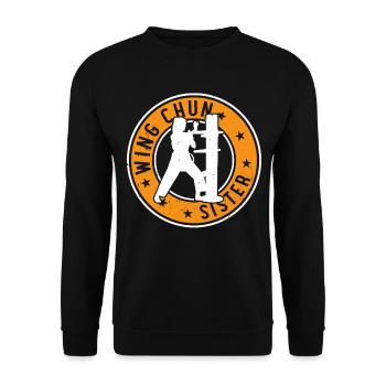 Wing Chun Sister Wing Chun Fighter - Unisex Sweatshirt - black - Front - Alina (178cm) & Michal (187cm)