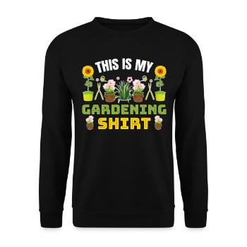 Voici ma chemise de jardinage Jardinier Paysagiste - Sweat-shirt Unisexe - noir - Devant - Alina (178cm) & Michal (187cm)