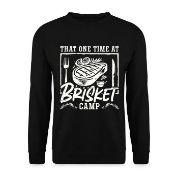 Brisket Barbeque That One Time At Grilled Meat - Unisex Pullover - Schwarz - Vorne - Alina (178cm) & Michal (187cm)