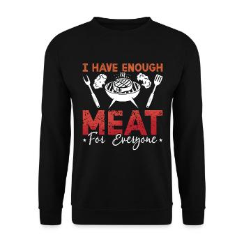 Brisket Barbeque I Have Enough Meat Spare Ribs - Unisex Sweatshirt - black - Front - Alina (178cm) & Michal (187cm)