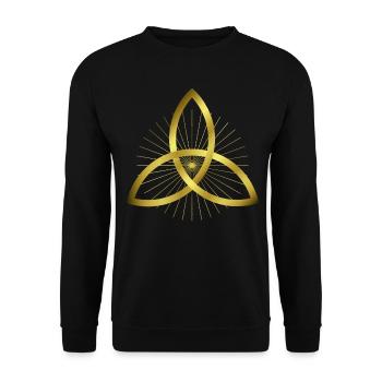 Graphic - Trinity Knot - Celtic Symbol - Unisex Sweatshirt - black - Front - Alina (178cm) & Michal (187cm)