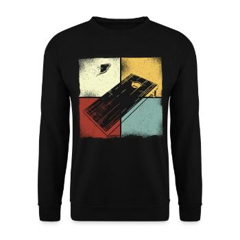 Cornhole Team Bean Bag Player - Unisex Sweatshirt - black - Front - Alina (178cm) & Michal (187cm)