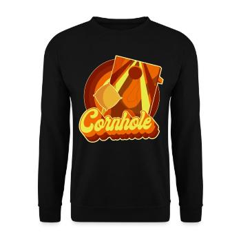 Cornhole Team Bean Bag Player - Unisex Pullover - Schwarz - Vorne - Alina (178cm) & Michal (187cm)