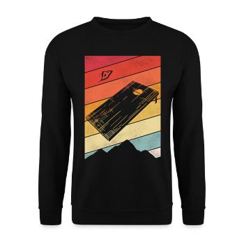 Cornhole Team Bean Bag Player - Unisex Sweatshirt - black - Front - Alina (178cm) & Michal (187cm)
