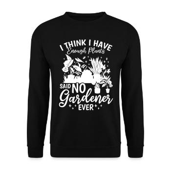 Dictons de jardinage drôles Aménagement paysager Jardinier amateur - Sweat-shirt Unisexe - noir - Devant - Alina (178cm) & Michal (187cm)