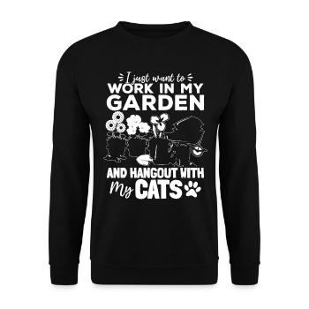 Je veux juste travailler dans mon jardin et passer du temps avec - Sweat-shirt Unisexe - noir - Devant - Alina (178cm) & Michal (187cm)