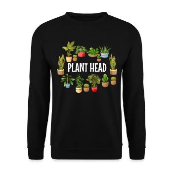 Gardening - Plant head - Landscaping Hobby Gardene - Unisex Sweatshirt - black - Front - Alina (178cm) & Michal (187cm)