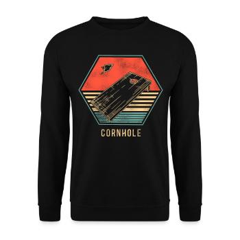 Joueur de sac de haricots de l’équipe Cornhole - Sweat-shirt Unisexe - noir - Devant - Alina (178cm) & Michal (187cm)