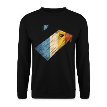 Joueur de sac de haricots de l’équipe Cornhole - Sweat-shirt Unisexe - noir - Devant - Alina (178cm) & Michal (187cm)
