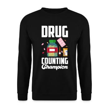 Assistant pharmaceutique Technicien en pharmacie - Sweat-shirt Unisexe - noir - Devant - Alina (178cm) & Michal (187cm)