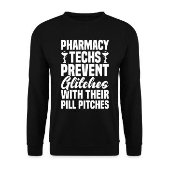 phAssistante pharmaceutique Technicienne en pharmacie - Sweat-shirt Unisexe - noir - Devant - Alina (178cm) & Michal (187cm)
