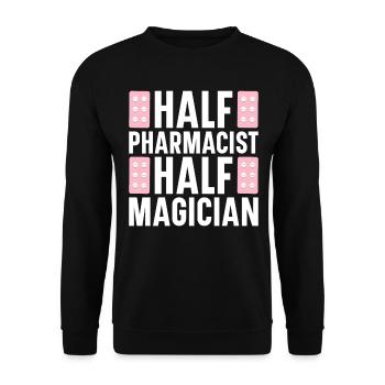 Assistant pharmaceutique Technicien en pharmacie - Sweat-shirt Unisexe - noir - Devant - Alina (178cm) & Michal (187cm)