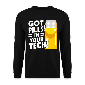 Assistant Pharmaceutique Pharmacy Tech - Sweat-shirt Unisexe - noir - Devant - Alina (178cm) & Michal (187cm)