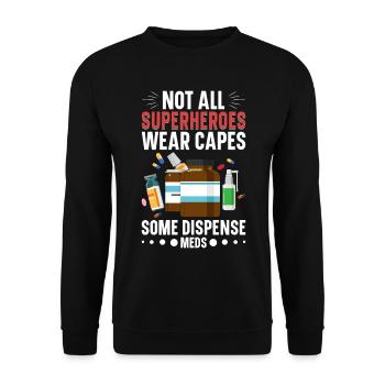 Assistant pharmaceutique Technicien en pharmacie - Sweat-shirt Unisexe - noir - Devant - Alina (178cm) & Michal (187cm)