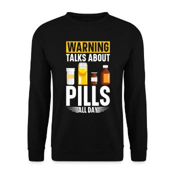 Assistant Pharmaceutique Pharmacy Tech - Sweat-shirt Unisexe - noir - Devant - Alina (178cm) & Michal (187cm)
