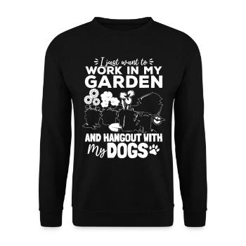 Je veux juste travailler dans mon jardin et passer du temps avec - Sweat-shirt Unisexe - noir - Devant - Alina (178cm) & Michal (187cm)