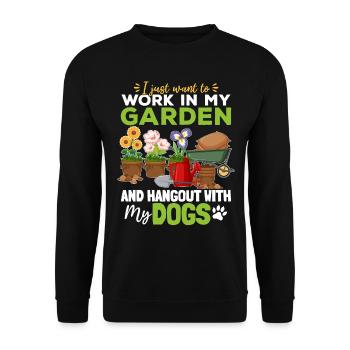 Je veux juste travailler dans mon jardin et passer du temps avec - Sweat-shirt Unisexe - noir - Devant - Alina (178cm) & Michal (187cm)