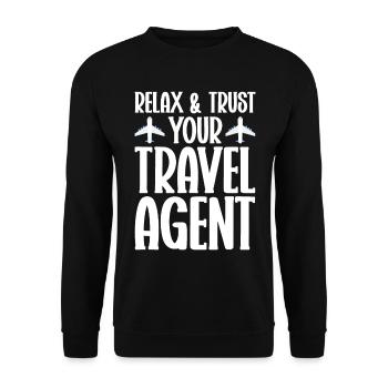 Tourism clerk Travel agency - Unisex Sweatshirt - black - Front - Alina (178cm) & Michal (187cm)